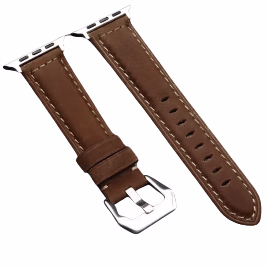 Dark brown - silver buckle