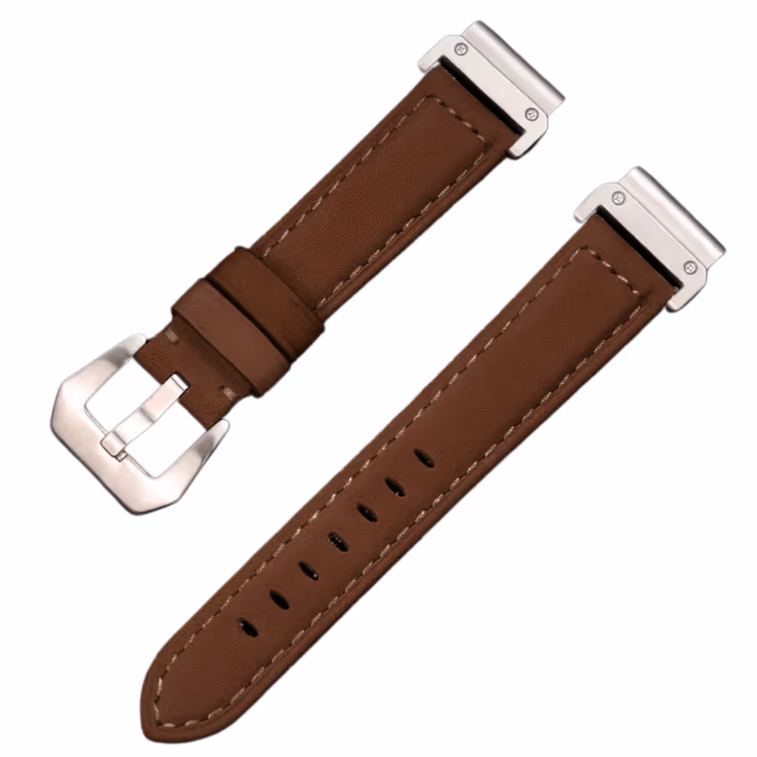 Dark brown - silver buckle