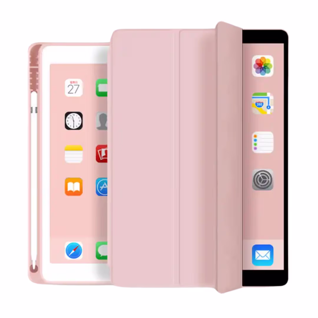 Калъф от ЕКО кожа със силиконов гръб - Pink