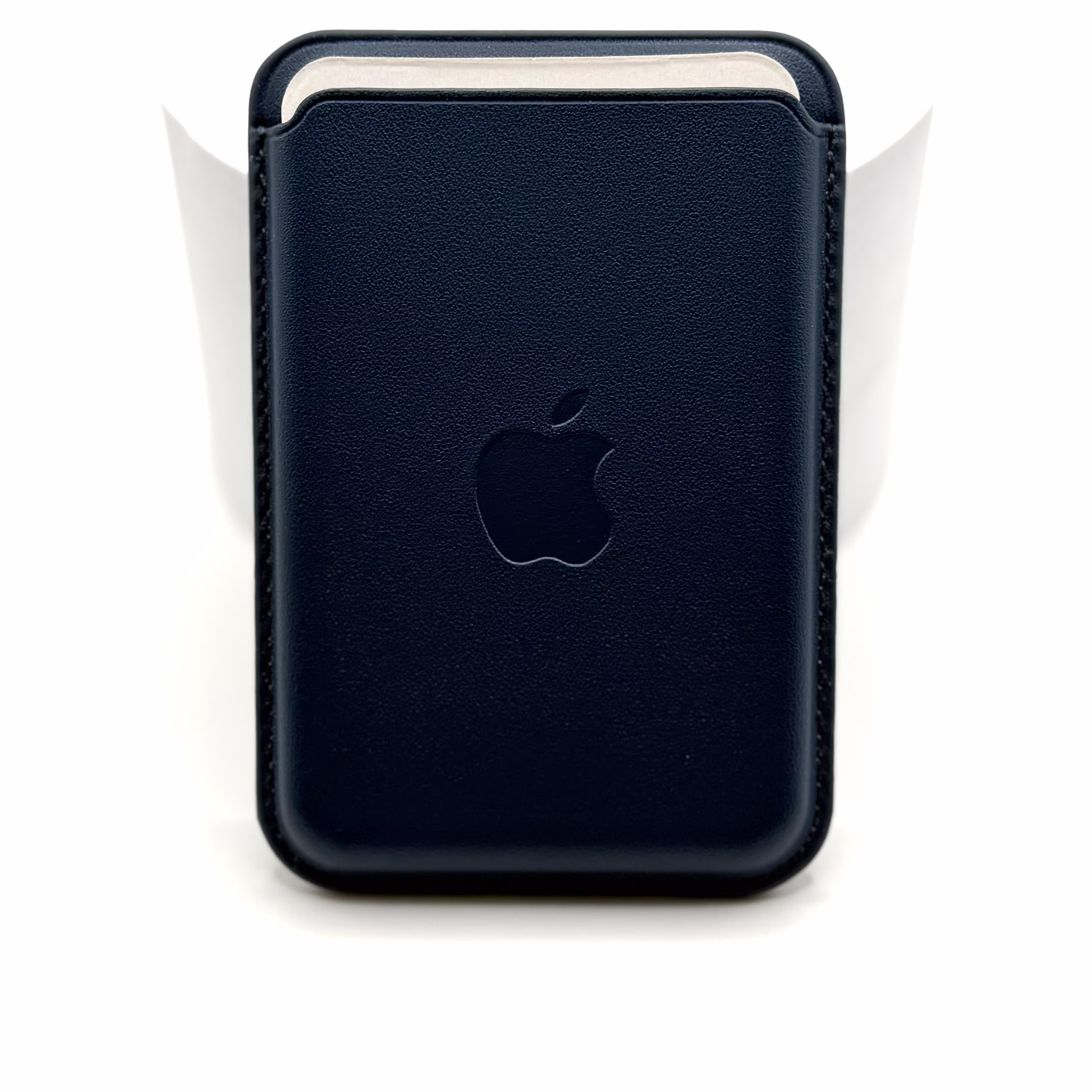 Кожен портфейл Apple - син
