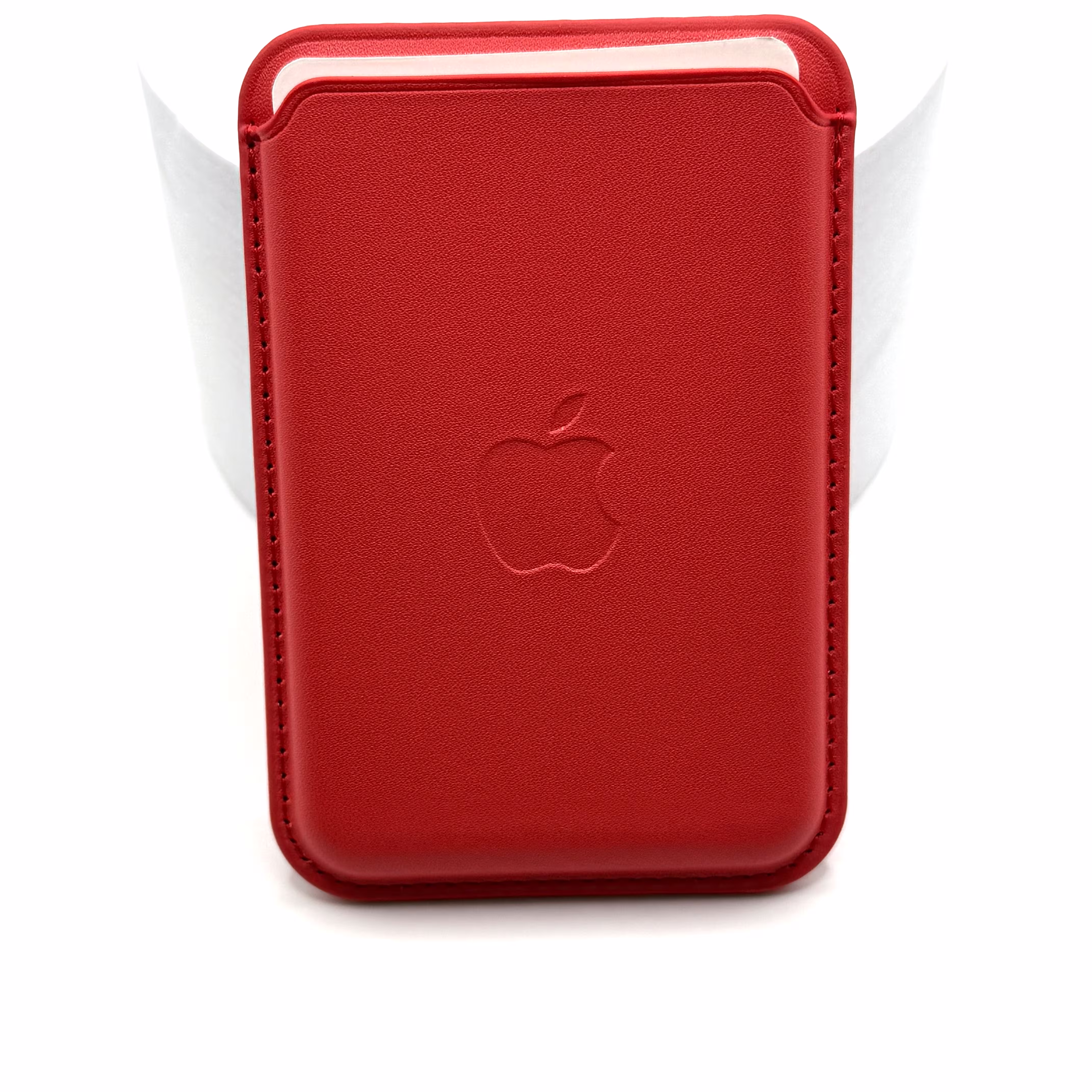 Кожен портфейл Apple - червен