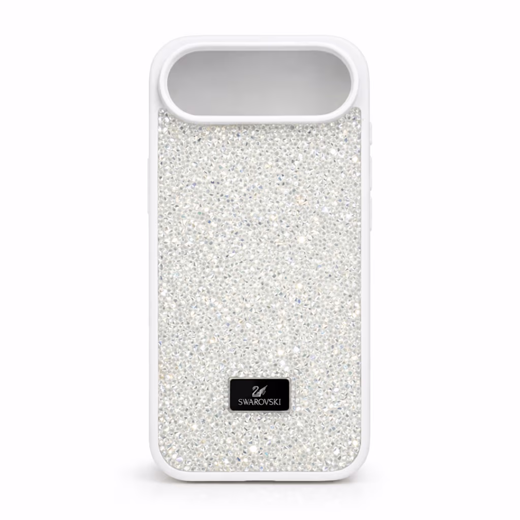 Swarovski бял калъф с бляскави частици за iPhone 17 Air