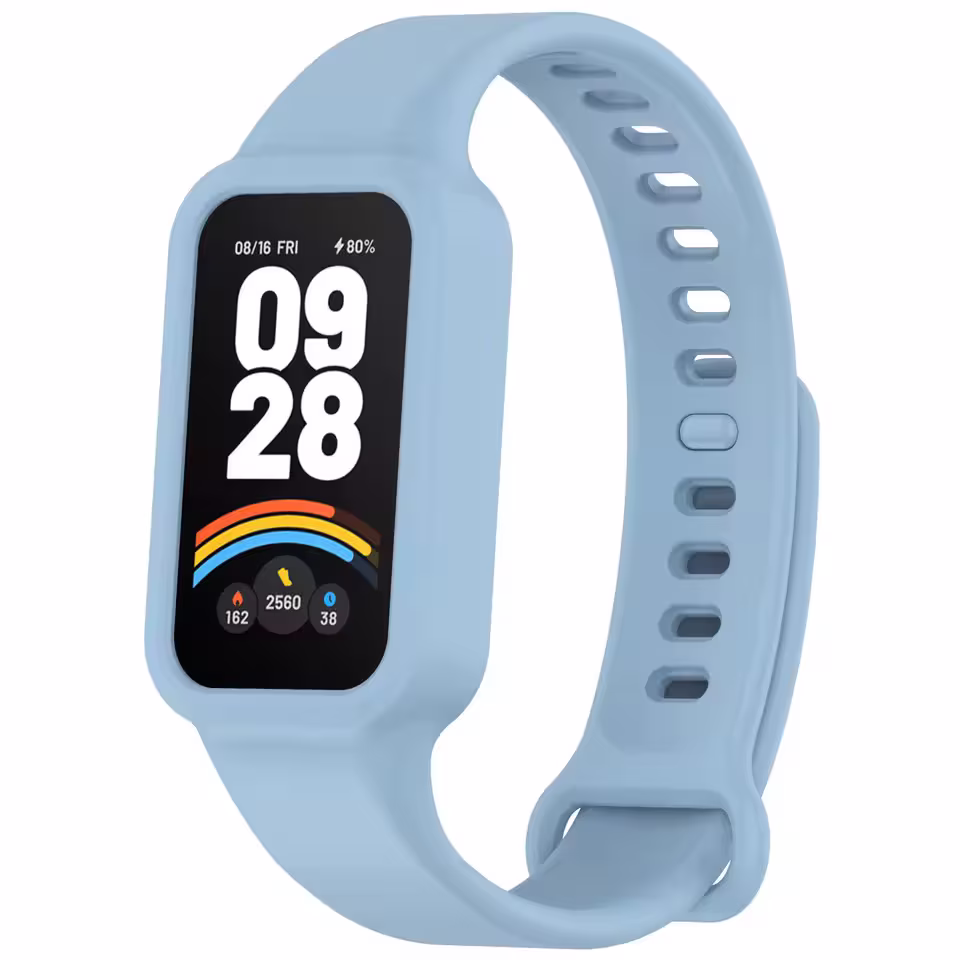Силиконова каишка за спортна гривна Xiaomi Smart Band 9 Active - Light Blue